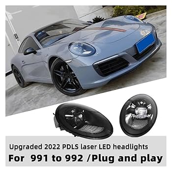 ポルシェ 911 ヘッドライト USヘッドライト ポルシェ911 930ヨーロッパのステルスブラックBi